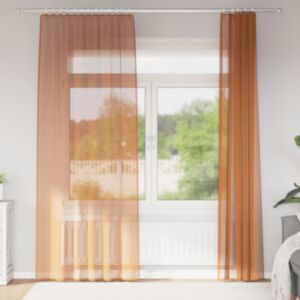 Pood24 Aasadega Voile kardinad 2 tk terrakota 140x225 cm