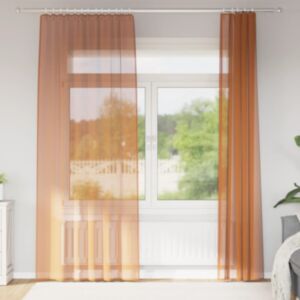 Pood24 Aasadega Voile kardinad 2 tk terrakota 140x245 cm