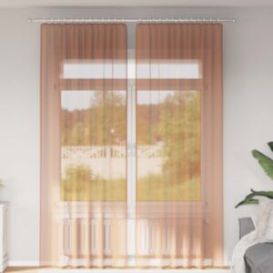 Pood24 Aasadega Voile kardinad 2 tk terrakota 140x260 cm