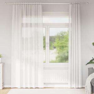 Pood24 Aasadega Voile kardinad 2 tk valge 140x245 cm