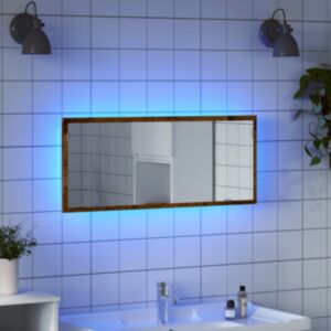 Pood24 LED vannitoapeegel vana puit 100x8,5x37 cm insenerpuit
