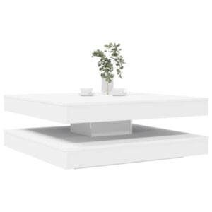Pood24 diivanilaud 360 kraadi pööratav valge 90x90x34,5 cm