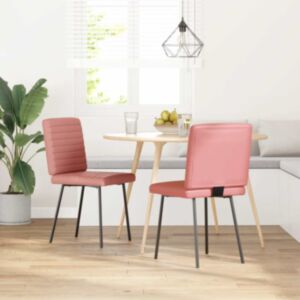 Pood24 söögitoolid 2 tk, roosa, kunstnahk
