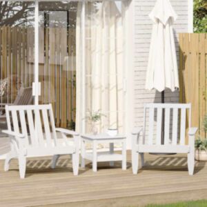 Pood24 aed adirondack toolid 2 tk, valge, 75x77x77 cm, männipuit