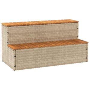 Pood24 mullivann Step Beež 100x50x50,5 cm polürotangist ja akaatsiast