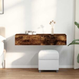 Pood24 seinariiul sahtlitega, suitsutatud tamm, 100x36x19cm, tehispuit