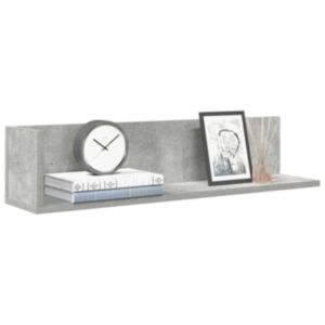 Pood24 seinariiulid 2 tk, betoonhall, 75 x 16,5 x 16,5 cm, tehispuit