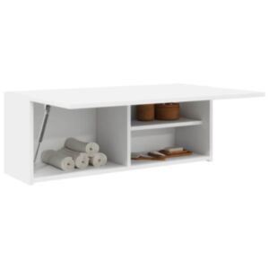 Pood24 vannitoa seinakapp, valge, 80 x 25 x 30 cm, tehispuit