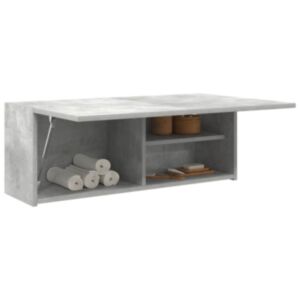 Pood24 vannitoa seinakapp, betoonhall, 80 x 25 x 30 cm, tehispuit