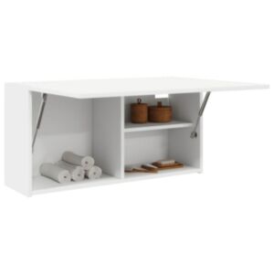 Pood24 vannitoa seinakapp, valge, 80 x 25 x 40 cm, tehispuit