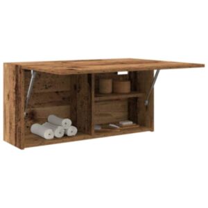 Pood24 vannitoa seinakapp, vana puit, 80 x 25 x 40 cm, tehispuit