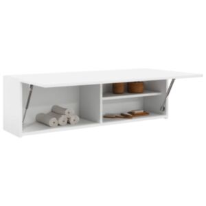 Pood24 vannitoa seinakapp, valge, 100 x 25 x 30 cm, tehispuit
