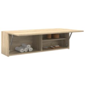 Pood24 vannitoa seinakapp, sonoma tamm, 100 x 25 x 30 cm, tehispuit