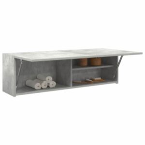 Pood24 vannitoa seinakapp, betoonhall, 100 x 25 x 30 cm, tehispuit