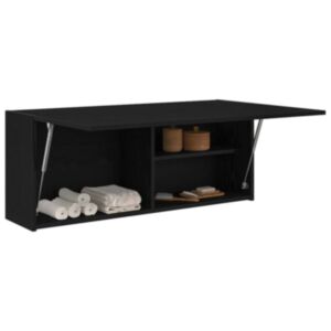 Pood24 vannitoa seinakapp, must, 100 x 25 x 40 cm, tehispuit