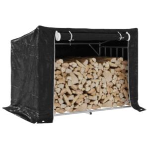 vidaxL küttepuude riiul vihmakattega, 150,5x100,5x110,5 cm