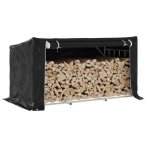 vidaxL küttepuude riiul vihmakattega, 200,5x100,5x110,5 cm