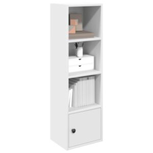 Pood24 raamatualus, valge, 31x24x102 cm, tehispuit