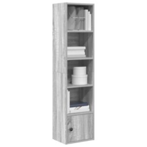 Pood24 raamatualus, hall Sonoma tamm, 31x24x127 cm, tehispuit