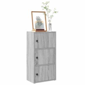 Pood24 raamatualus, hall Sonoma tamm, 40x24x77 cm, tehispuit