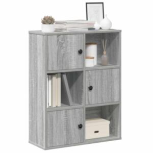 Pood24 raamatualus, hall Sonoma tamm, 60x24x76,5 cm, tehispuit