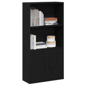 Pood24 raamatualus, must tamm, 60x24x120 cm, tehispuit