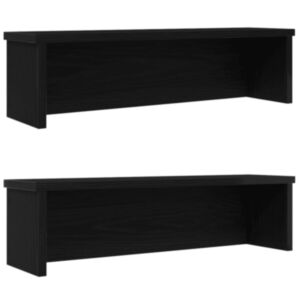 Pood24 köögiriiulid virnastatavad 2 tk, must, 50x15x16 cm