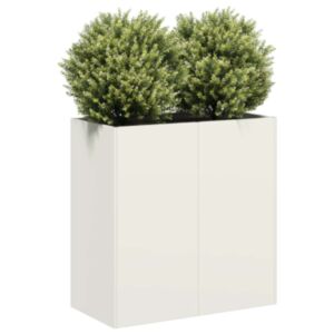 Pood24 taimekast, valge, 80x40x80 cm, külmvalts teras