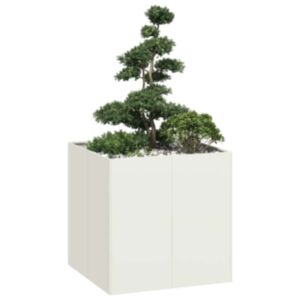 Pood24 taimekast valge 80x80x80 cm, teras