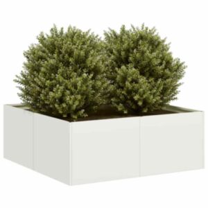 Pood24 taimekast valge 80x80x30 cm, teras