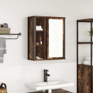 Pood24 vannitoa seinakapp peegliga suitsutamm 50x21x60 cm
