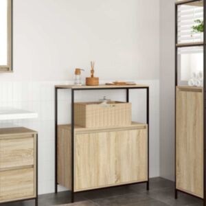 Pood24 Vannitoa kapp riiulitega sonoma tamm 76,5x35x95 cm