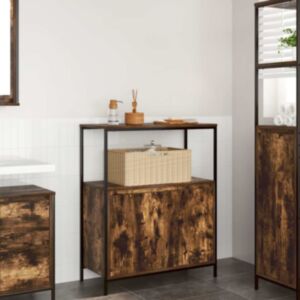 Pood24 riiulitega vannitoakapp suitsutamm 76,5x35x95 cm