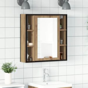 Pood24 vannitoa peegelkapp, käsitöötamm, 60 x 16 x 60 cm, tehispuit