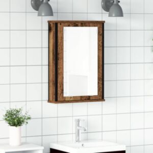 Pood24 vannitoa peegelkapp vana puit 42x12x60 cm tehispuit