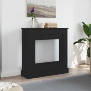Pood24 Kaminaümbrus Must Tamm 90x30x90 cm Engineered Wood