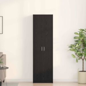Pood24 Garderoob Must Tamm 55x25x189 cm Tehispuit