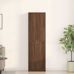Pood24 Kapp Pruun Tamm 55x25x189 cm Tehispuit