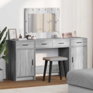 Pood24 3-osaline Meigilaudade Komplekt LED Hall Sonoma Tehispuit