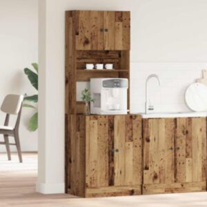 Pood24 Köögikapp riiuliga uksega Vana puit 60 x 50 x 180 cm Tehispuit