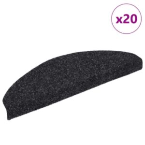 Pood24 isekleepuvad trepimatid, 20 tk, must, 65x21x4 cm