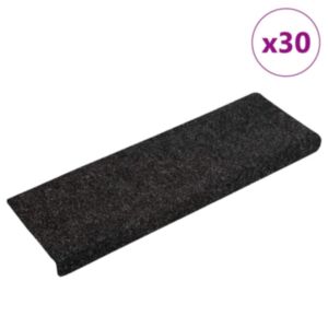 Pood24 isekleepuvad trepimatid, 30 tk, must, 65x21x4 cm