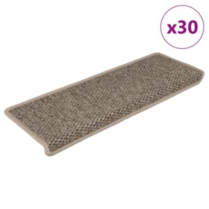 Pood24 isekleepuv trepivaip, 30 tk, 65x21x4 cm, tumebeež