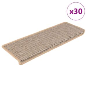 Pood24 isekleepuv trepivaip, 30 tk, 65x21x4 cm, helebeež