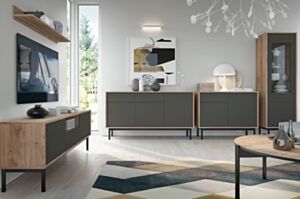 Mēbeļu komplekts BRUNO I-jackson hickory / graphite