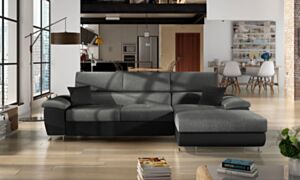 Угловой диван-кровать Alvin Mini-Right эко часы Soft 011 + Lux 06 + эко часы Soft 011