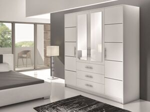 Skapis Lily D4-balta / lustra