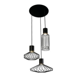 Griestu lampa Pico melnā zelta III