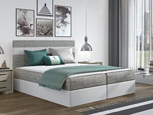 Kontinentālā gulta POSKOCZ-Lawa 05 + ekoskóra Soft 017-180x200 cm